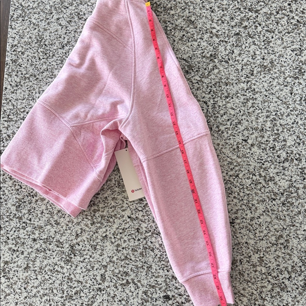 Lululemon Athletica Scuba Oversized Funnel Neck Half-Zip Heathered Pink M/L - Picture 11 of 11